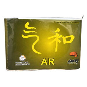Bateria de fogo de artifício AR com 36 disparos, efeitos kamuro dourado, crackling e cores verde e vermelho