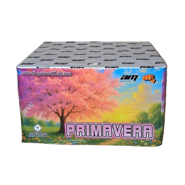 bateria primavera 100 disparos fogo de artificio
