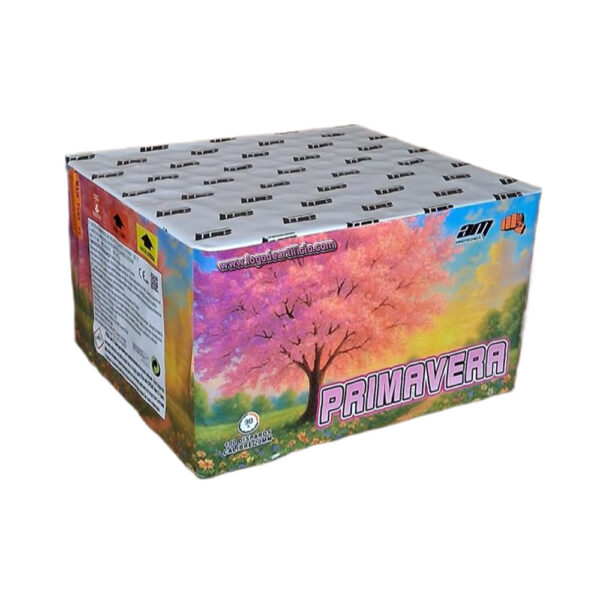 bateria pirotecnia primavera com efeitos coloridos