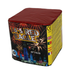 Bateria Fogo de Artifício 16 Disparos Vermelhos