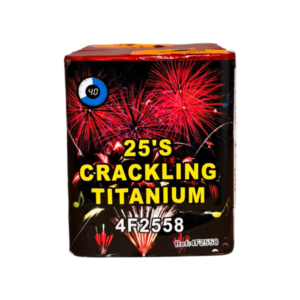 Bateria Fogo de Artifício 25 Disparos Crackling Titanium (Morteiros F3)