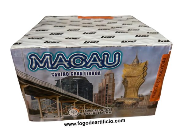 Bateria 100 Tiros Fogo de Artificio Macau