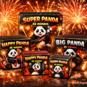 baterias de fogo de artifício Panda pack com 5 unidades para espetáculo completo