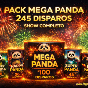 pack baterias fogo de artifício Mega Panda 245 disparos